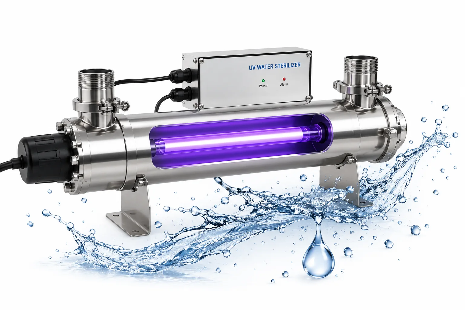 Wasseraufbereitung mit Filtration und UV-Entkeimung für sicheres Trinkwasser