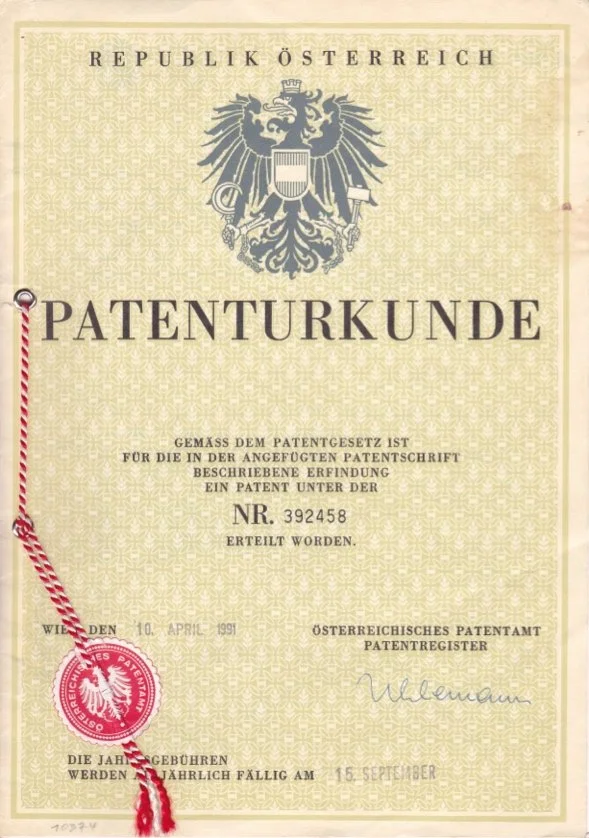 Patenturkunde TESL® II